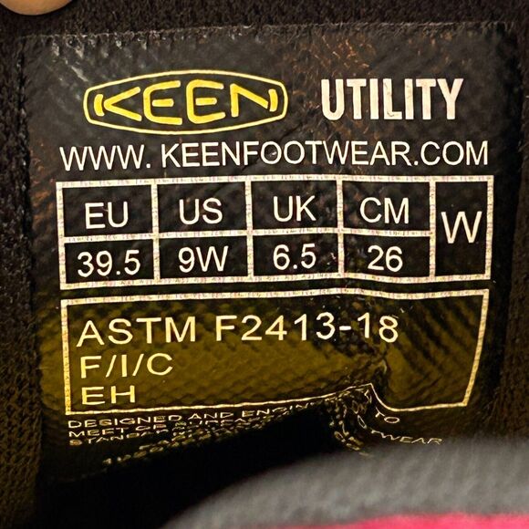 Keen Utility Vista Energy Lace Up Shoes Jam/Black Comp Toe Women's 9W NWB - Picture 10 of 10